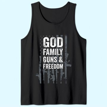 Discover Conservative GOD FAMILY GUNS & FREEDOM Tank Top