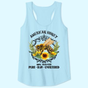 Discover American Honey Bee Funny Beekeeping Gift For Beekeeper Tank Top