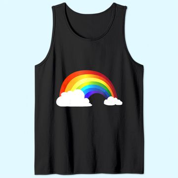 Discover Rainbow Tank Top - Shiny Rainbow in the Clouds