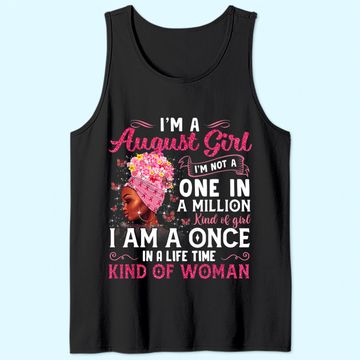 Discover August Birthday Afro Black Queen Leo Virgo Tank Top