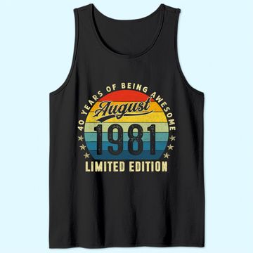 Discover Birthday Made In August 1981 Tank Top