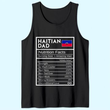 Discover Mens Haitian Dad Nutrition Facts National Pride Gift For Dad Tank Top