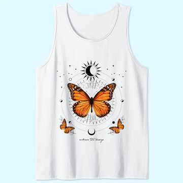 Discover Monarch Butterfly Celestial Butterfly Sun Moon Phase Gift Tank Top