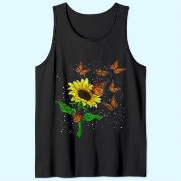 Discover Flower Blossom Butterflies Nature Butterfly Sunflower Tank Top