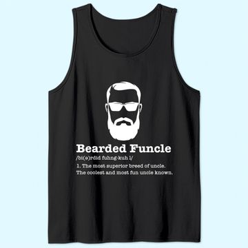 Discover Bearded Funcle Tank Top Funny Uncle Vintage Style Tank Top