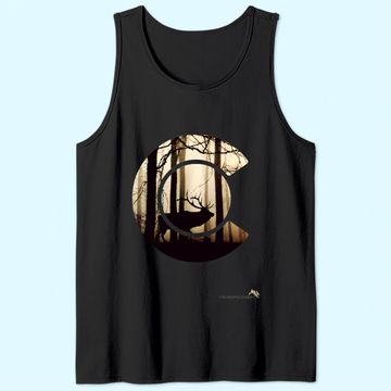 Discover Colorado Flag Logo Elk Hunting Tank Top Tank Top