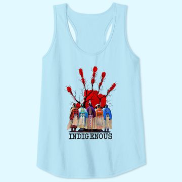Discover Native American Indigenous Red Hand Tank Top