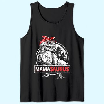 Discover Mamasaurus T rex Dinosaur Funny Mama Saurus  Tank Top