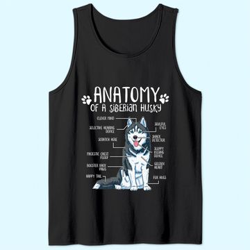 Discover Anatomy Siberian Husky Dog Lover Tank Top