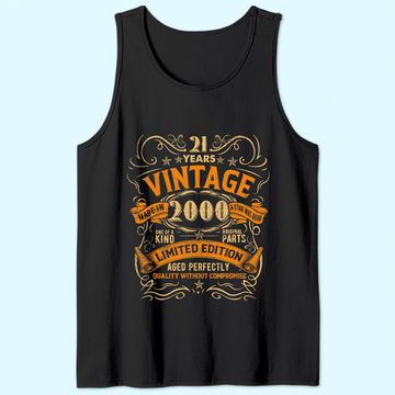 Discover Born In 2000 Vintage 21st Birthday Gift Party Tank Top
