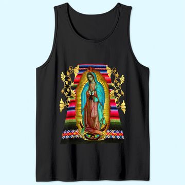 Discover Our Lady of Guadalupe Virgin Mary Mexico Zarape Tank Top