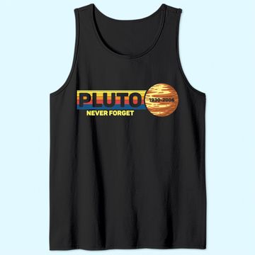Discover Pluto Never Forget Science Space Retro Tank Top