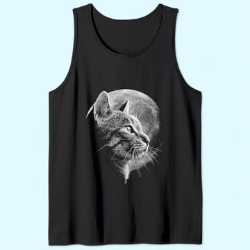 Discover Cat With Moon - Cat Tank Top