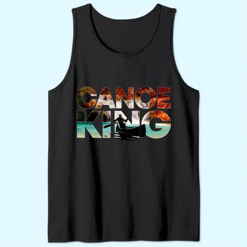 Discover Canoe King Gift Kayak Whitewater River Trip Canoeists Tank Top