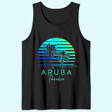Discover Aruba Beach Tropical Vibes Vacation Souvenir Tank Top