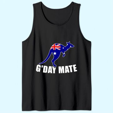 Discover Australia Flag Kangaroo Tank Top