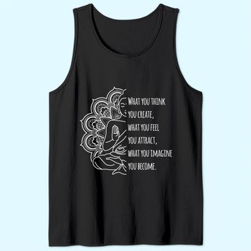 Discover Law Of Attraction Spiritual Buddha Meditation Quote Tank Top
