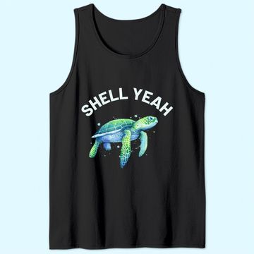 Discover Shell Yeah - Cute Tortoise & Sea Turtle Tank Top