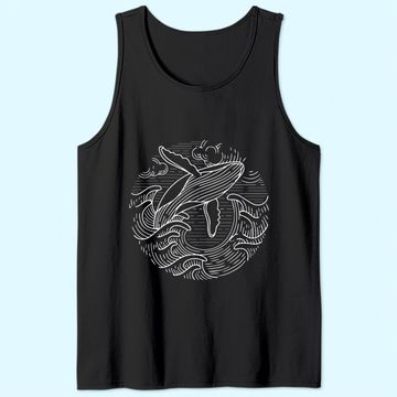 Discover Ocean Waves Humpback Whale Tank Top