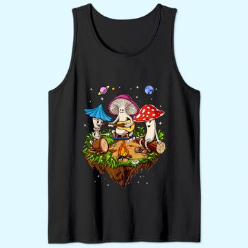 Discover Mushrooms Camping Psychedelic Forest Fungi Festival Tank Top