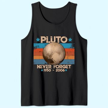 Discover Vintage Never Forget Pluto Nerdy Astronomy Space Tank Top