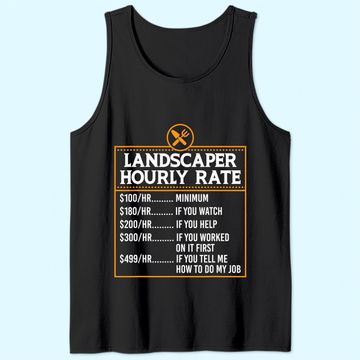 Discover Landscaping Hourly Rate For Landscaper Mower Tank Top