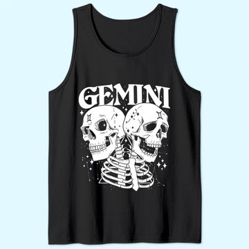 Discover Gemini Faery Crystal Witch Skull Constellation Tank Top