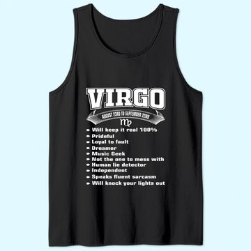 Discover Virgo Facts Zodiac Sign Horoscope Tank Top
