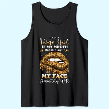 Discover Leopard Lips Biting I Am A Virgo Girl Tank Top