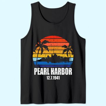 Discover Vintage Pearl Harbor Sunset 80th Anniversary Tank Top