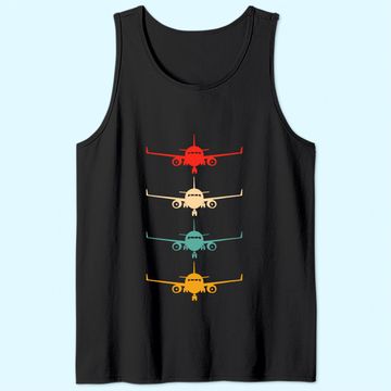 Discover Aviation Airplane Flying Airline Funny Vintage Pilot Tank Top