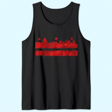 Discover Vintage Skyline Washington Dc Flag Cities Usa Pride Tank Top