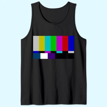 Discover No Signal Television Screen Color Bars Test Pattern Tank Top