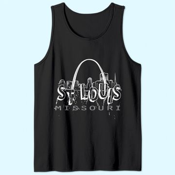 Discover St Louis Missouri Gateway Arch Graffiti Tank Top