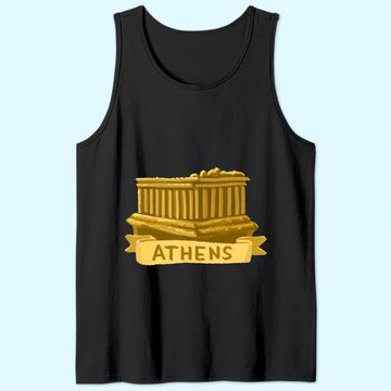 Discover Athens Greece Acropolis Parthenon Gold Tank Top