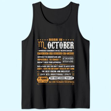 Discover Born In October Scorpio Tank Top