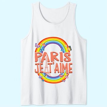 Discover Paris je t'aime I Love Eiffel Tower Tank Top