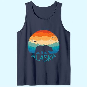 Discover Alaska Retro Grizzly Bear Tank Top