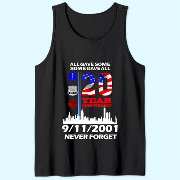 Discover 20 Years Anniversary 9 11 Never Forget National Day Tank Top