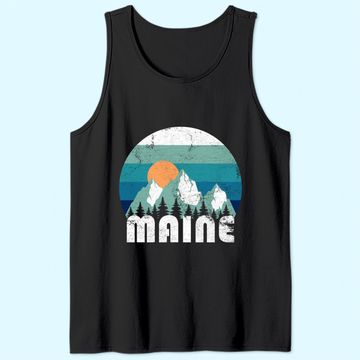 Discover Maine State Retro Vintage Tank Top