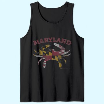 Discover Maryland State Blue Crab Pride Flag Tank Top