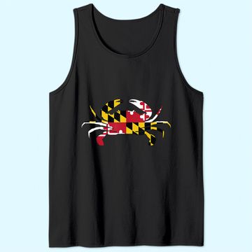 Discover Maryland Crab State Pride Flag Tank Top