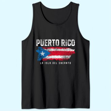 Discover Puerto Rico Island Flag Tank Top