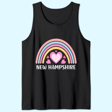 Discover New Hampshire Rainbow Hearts Tank Top