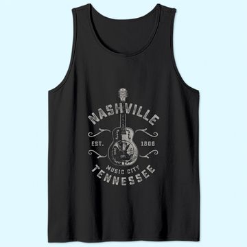 Discover Nashville Music City USA Vintage Tank Top