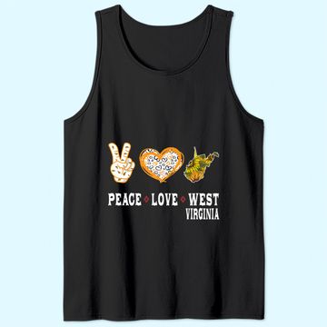Discover Peace love West Virginia State Sunflower Tank Top