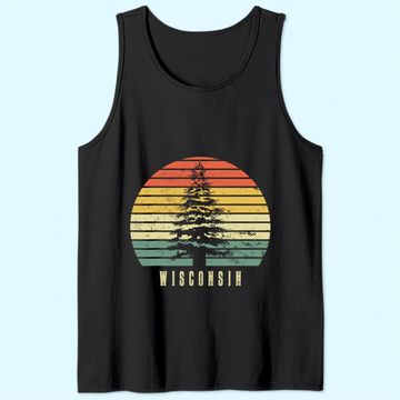 Discover Wisconsin State Park Pine Tree Gift residents Tank Top