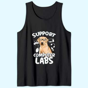 Discover Computer Lab Funny Computer Science Teacher Dog Tank Top