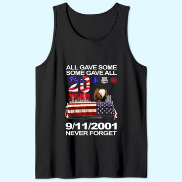 Discover Never Forget 9-11-2001 20th Anniversary Firefighters Tank Top