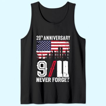 Discover Never Forget 9/11 20th Anniversary Patriot Day 2021 Tank Top